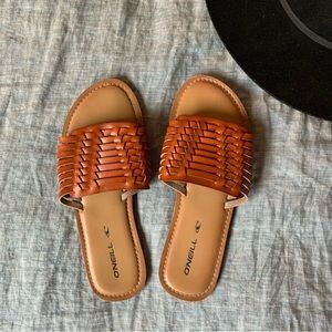 O’Neil Womens Leather Sandal Flats